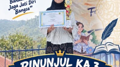 Lestarikan Bahasa Daerah, Siswi SMPN 2 Cikidang Sabet Juara Lomba Biantara Putri FTBI Sub Rayon Cibadak