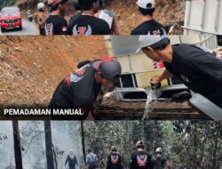 Aksi Sigap Anggota 234 SC PC Cikidang Padamkan Kebakaran Lahan di Desa Cicareuh