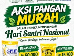 Peringati Hari Santri Nasional, GP Ansor dan 234 SC Cikidang Gelar Aksi Pangan Murah