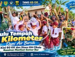 Dulu Tempuh 2 Kilometer Demi Air Bersih, Kini 60 KK dan Siswa SDN Cikole Rasakan Manfaat Sumur Bor TMMD ke-130 Kodim 0622