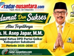 Pemimpin Redaksi Radar-Nusantara.com, Fauzan Latif Adam, Sampaikan Selamat atas Terpilihnya Drs. H. Asep Japar, M.M. sebagai Ketua DPD Partai Golkar Kabupaten Sukabumi